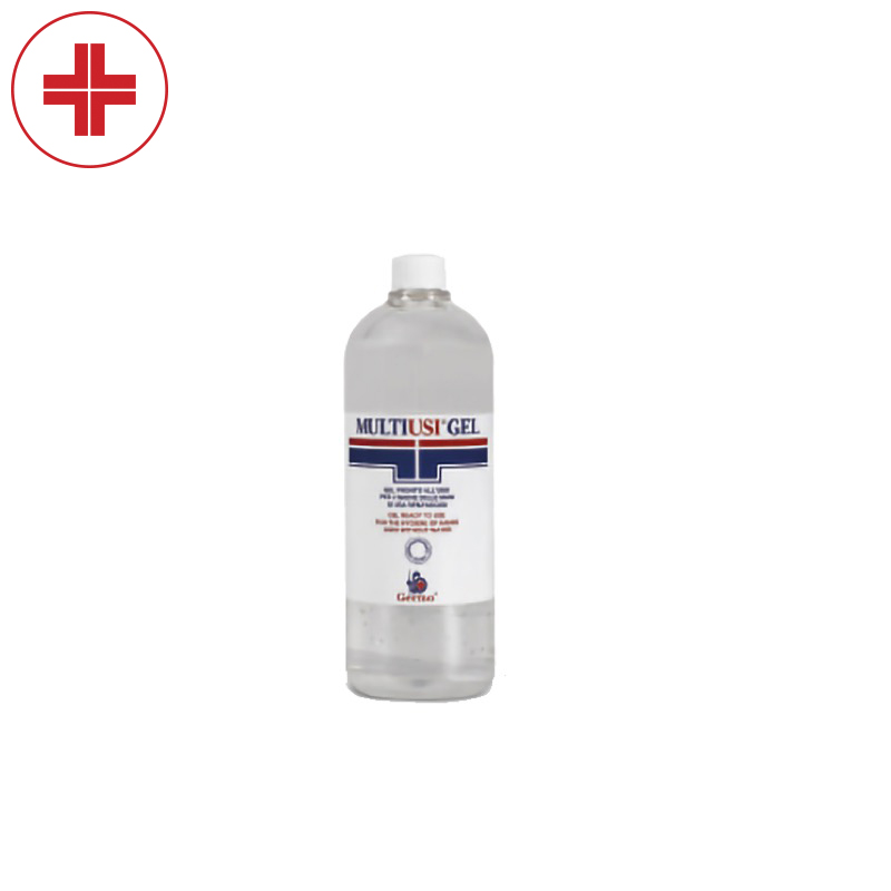 MultiUsi Gel – Flacone da 1000 ml – con dispenser - Gel disinfettante mani studiato per disinfettare le mani senza bisogno di acqua